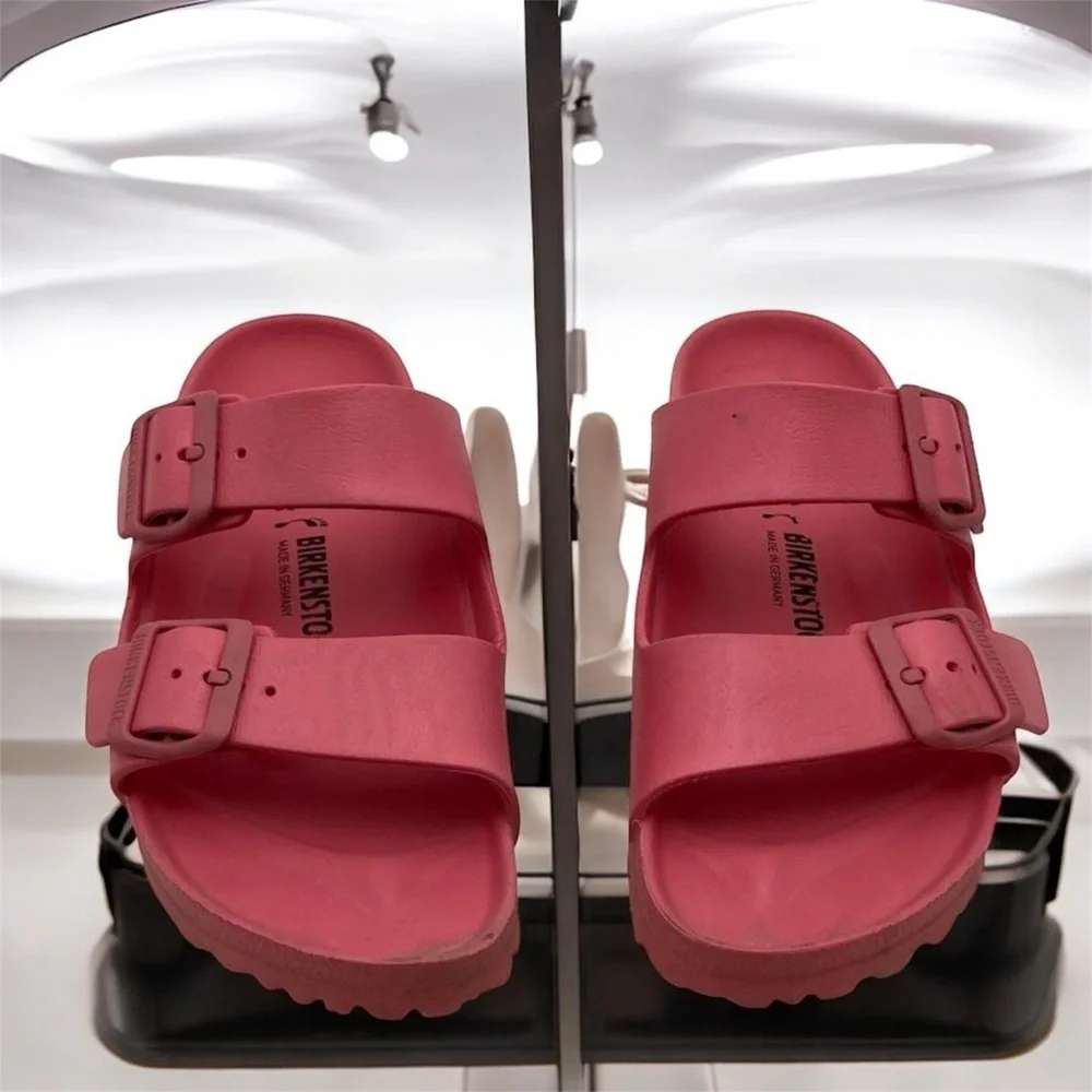 Germany Birkenstock Pink Sandals size 7 women’s - Picture 1 of 4